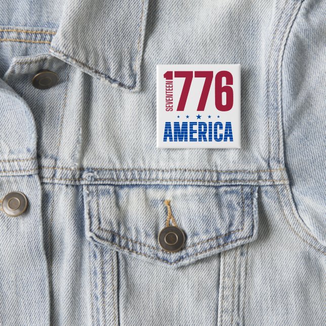 1776 Amerika 250 år historisk frihet Knapp (In Situ)