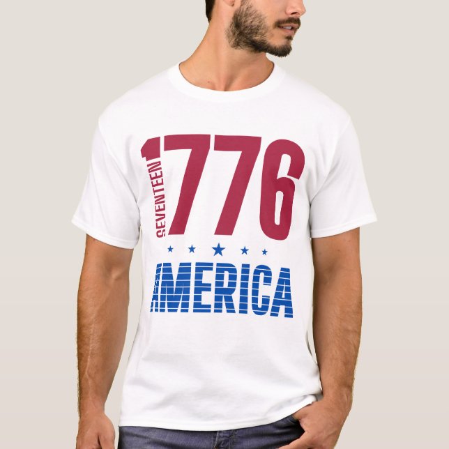 1776 Amerika 250 år historisk frihet T Shirt (Framsida)