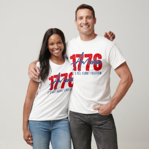 1776 Amerika - Frihet & Fri T Shirt