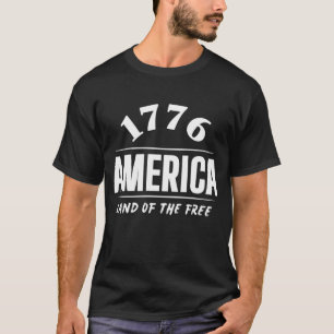 1776 AMERIKA FRIHETENS LAND 4 JULI FRIHET T SHIRT