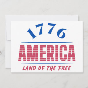 1776 AMERIKA FRIHETENS LAND   INBJUDNINGAR