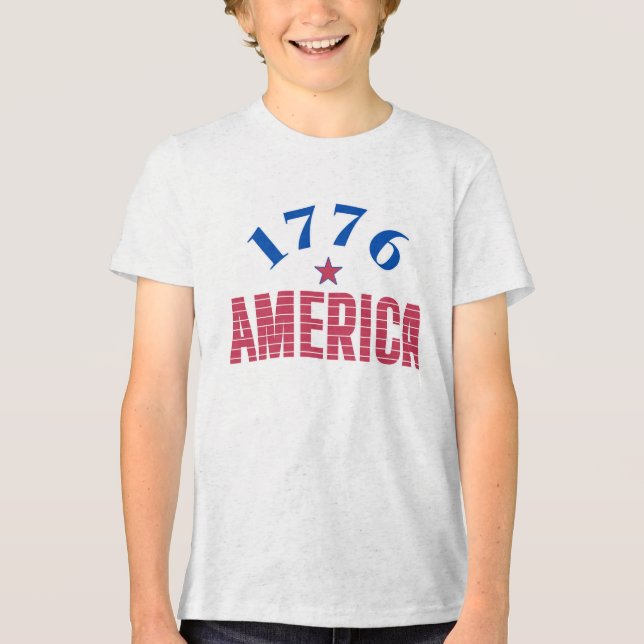 1776 AMERIKA frihetsår  T Shirt (Framsida)