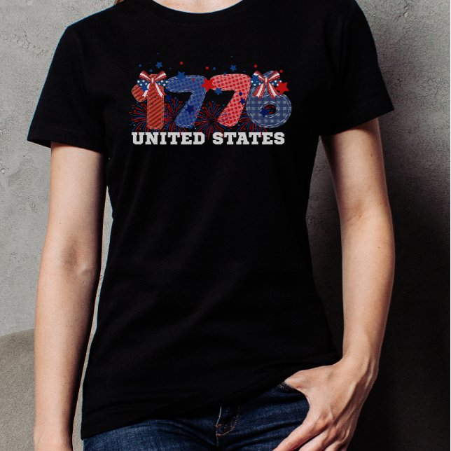 1776 Amerika Patriotisk 4:e Juli  T Shirt (Skapare uppladdad)