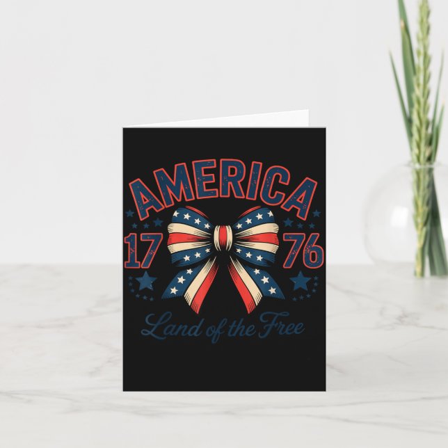 1776 Amerika Patriotisk Illustration med Pilbåge Kort (Framsida)