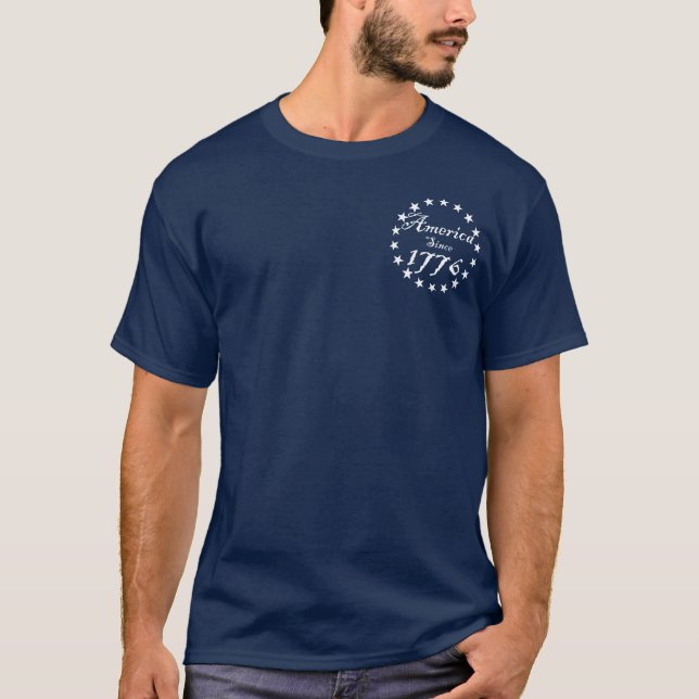 1776 Amerika sedan 1776 T Shirt (Framsida)