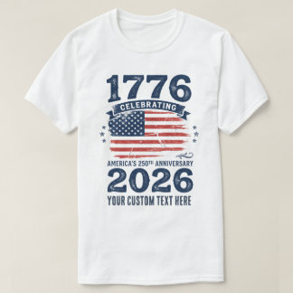 1776 Amerikansk Flagga 250-årsjubileum T Shirt