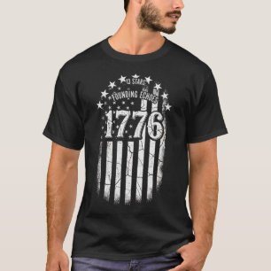 1776 Amerikansk Flagga Betsy Ross 13 Stjärnor Usa T Shirt
