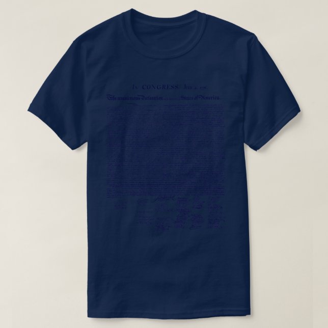 1776 Amerikansk självständighetsförklaring T Shirt (Design framsida)