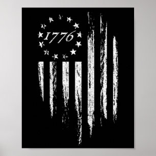 1776 Amerikanska Flagga Betsy Ross 13 Stars Usa 4: Poster