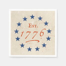 1776 Amerikanska Stjärnor Pappersservett
