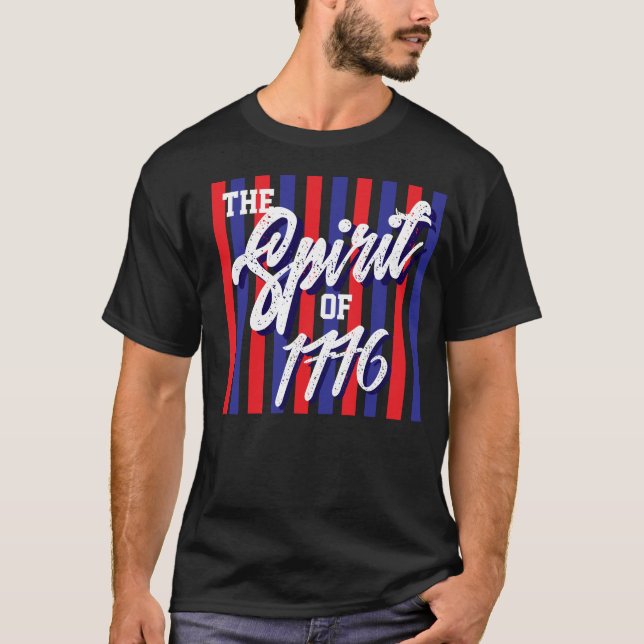 1776 års Ande 4:e juli T-Shirt (Framsida)