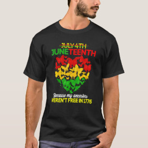 1776 Bl-fri fjärilshjärta T Shirt