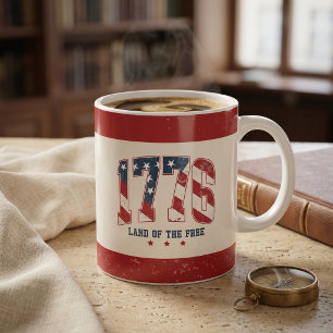 1776 Fjärde juli självständighetsdagen Kaffemugg