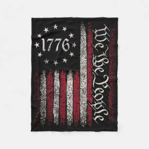 1776 Flagga Konstitution Självständighetsdag Ameri Fleecefilt