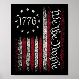 1776 Flagga-konstitutionen Independence day Americ Poster