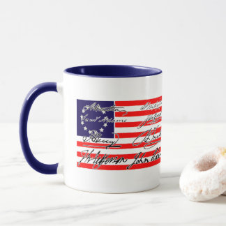 1776 Founding fathers och patrioter Mugg