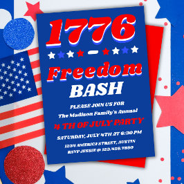 1776 Freedom Bash 4:e juli firande Inbjudningar