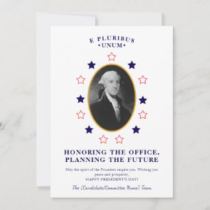 1776 George Washington President's Day Kampanj Julkort