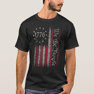 1776 Independence day Amerikanska Flagga People Co T Shirt