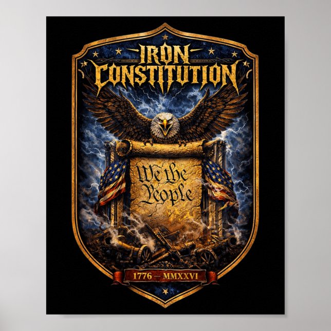 1776 Järn Konstitution Frihet Arv  Poster (Framsidan)