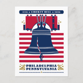 1776 Liberty Bell Stars och stripes 2026 Vykort