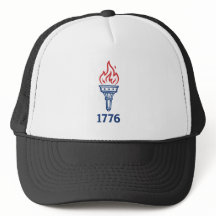 1776 Liberty Torch Patriotisk Broderad Hatt