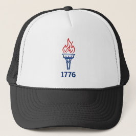 1776 Liberty Torch Patriotisk Broderad Hatt Keps