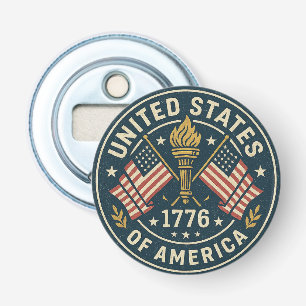 1776 Liberty Torch - Vintage Americana Seal Flasköppnare