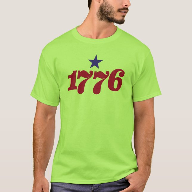 1776 (med stjärna) t shirt (Framsida)