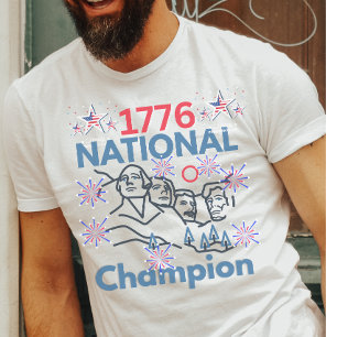 1776 Nationella Mästare Roligt Patriotiskt 4:e Jul T Shirt