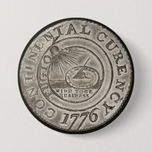 1776 Numismatisk myntpatriot i kontinentalvaluta Knapp