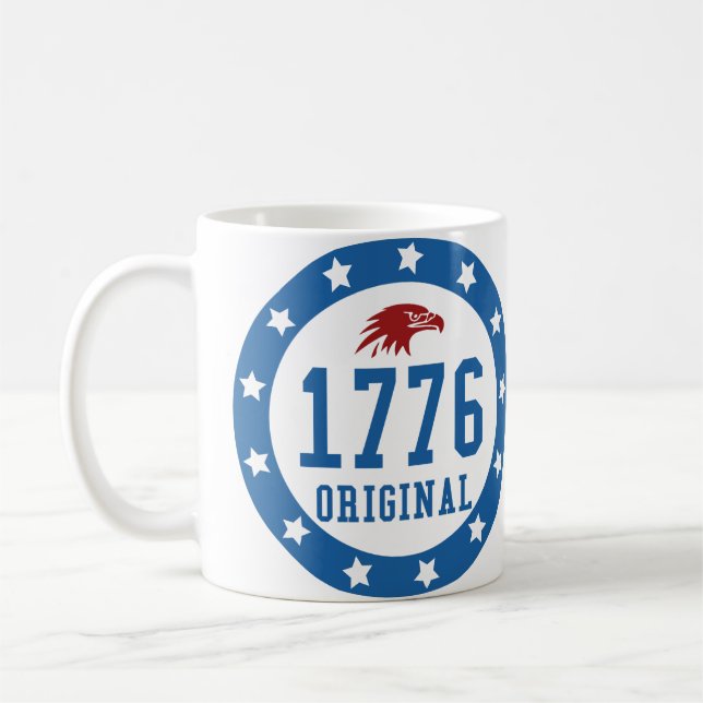 1776 Original 4 July Badge Kaffemugg (Vänster)