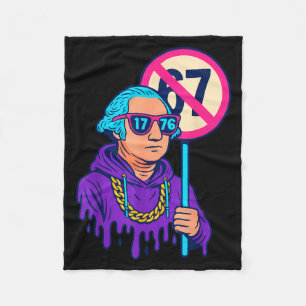 1776 Över 67 Roliga Meme George Washington Drip Fleecefilt