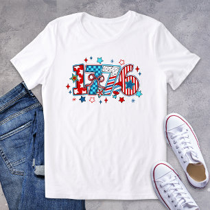 1776 Patriotic Coquette Stars T Shirt