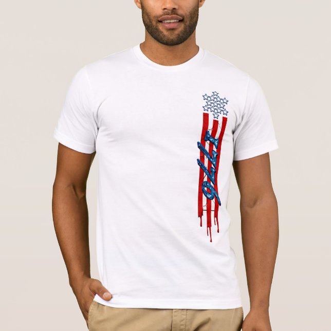 1776 Patriotic T Shirt (Framsida)