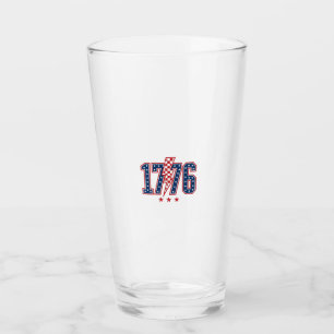 1776 Patriotisk Blixt Vintage Grafisk T-Shirt_ Glaskopp