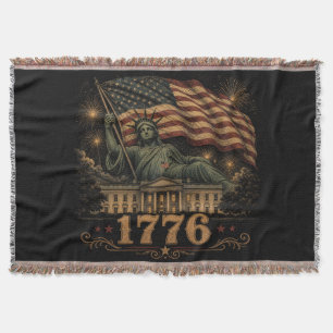 1776 Patriotiska amerikanska flaggstatyn Liberty Filt