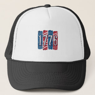 1776 Patriotiska Fyrverkerier Vintage Vektor Desig Keps