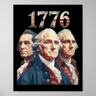 1776 Patriotiska Grundlagsfäderna Historisk Konst Poster