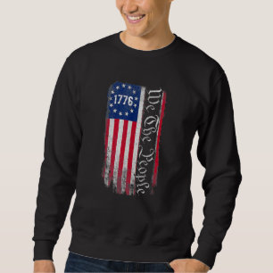 1776 People American Patriotic US Flagga 4:e Lång Ärmad Tröja