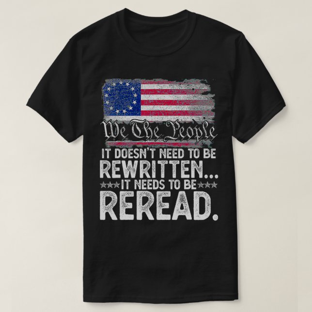 1776 People Betsy Ross 4:e juli Amerika T Shirt (Design framsida)