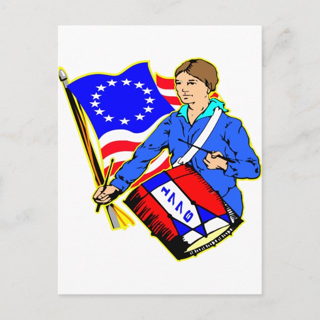 1776 Revolutionära Krig för oberoende Vykort (Framsida)