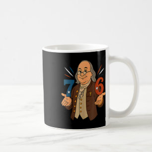 1776 Roligt Benjamin Ben Franklin Meme Sex Sju 6 Kaffemugg