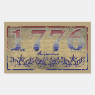 1776 självständighet rektangulärt klistermärke