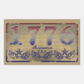 1776 självständighet rektangulärt klistermärke