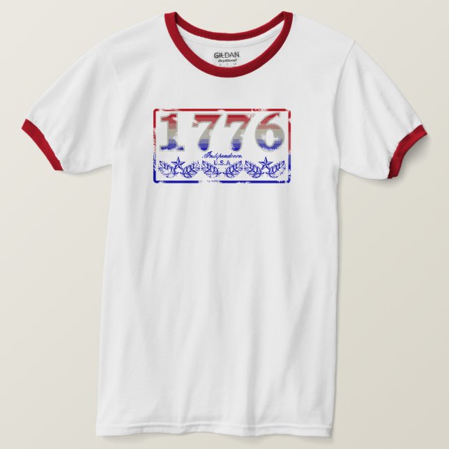 1776 Självständighet T Shirt (Design framsida)