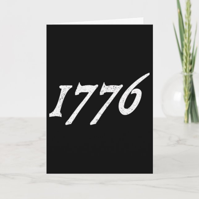 1776 självständighetsförklaringen Amerika USA juli Kort (Framsida)