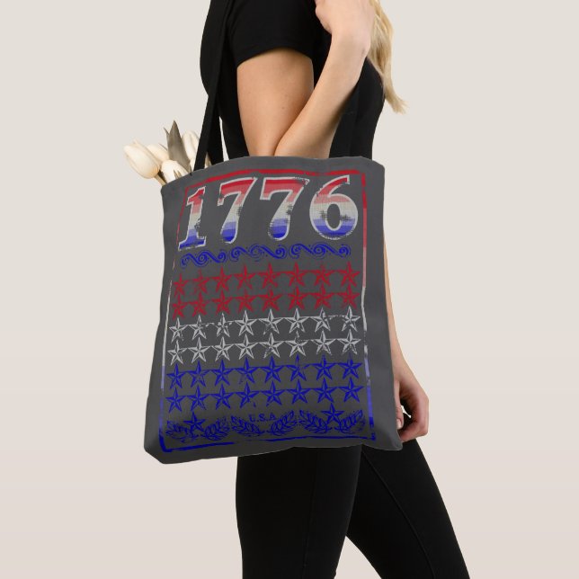 1776 Stjärnor Tygkasse (Närbild)