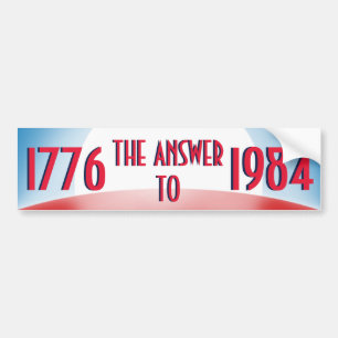 1776 svaret till 1984 bildekal
