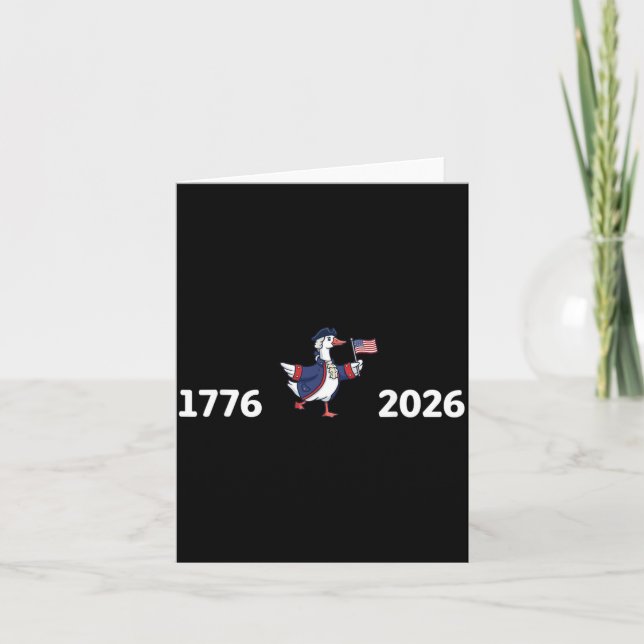 1776 till 2026 Patriotisk USA Fågel Flagga för 250 Kort (Framsida)